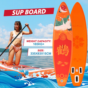 Nadmuchiwany Surfing Paddle Board 11' - Pomarańczowy dźwig