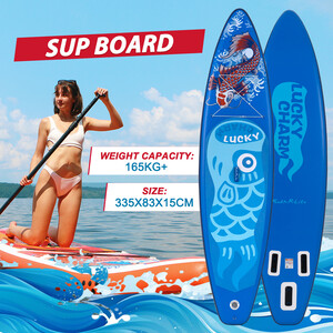 Nadmuchiwany Surfing Paddle Board 11' - Szczęśliwy błękit